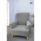 BAQDO Koltuk Örtüsü Kaliteli Pamuklu Jakarli Desen Çekyat-Streç Esnek Kanepe Kılıfı Yıkanabilir Tekli 1 Kişilik - 110 x 180 cm - Gri