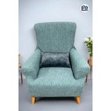 BAQDO Koltuk Örtüsü Kaliteli Pamuklu Jakarli Desen Çekyat-Streç Esnek Kanepe Kılıfı Yıkanabilir Tekli 1 Kişilik - 110 x 180 cm - Mint