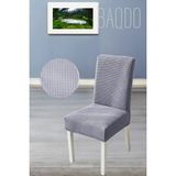 Baqdo Sandalye Örtüsü Likralı Yüksek Kaliteli ve Esnek Yıkanabilir Sandalye Kılıfı Pitikare ( 1 adet ) - 35 x 50 cm - Gri