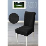 Baqdo Sandalye Örtüsü Likralı Yüksek Kaliteli ve Esnek Yıkanabilir Sandalye Kılıfı Pitikare ( 1 adet ) - 35 x 50 cm - Siyah