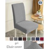 Baqdo Tuğla Desen Yüksek Kaliteli Sandalye Kılıfı, Sandalye Örtüsü, Lastikli, Likralı, Yıkanabılır 1 Adet - Gri - 35 x 50 cm