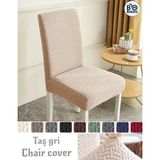 Baqdo Tuğla Desen Yüksek Kaliteli Sandalye Kılıfı, Sandalye Örtüsü, Lastikli, Likralı, Yıkanabılır 1 Adet - Krem - 35 x 50 cm