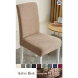 Baqdo Tuğla Desen Yüksek Kaliteli Sandalye Kılıfı, Sandalye Örtüsü, Lastikli, Likralı, Yıkanabılır 1 Adet - Vizon - 35 x 50 cm