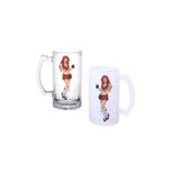 Bar Girl Kulplu Bira Bardağı Buzlu veya Şeffaf Seçenekli 022