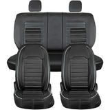 Bar Oto Tuning Fiat Egea Cross Lüks Deri 5li Set Oto Koltuk Kılıfı Siyah Beyaz - Siyah - Beyaz