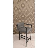 Bar Sandalyesi 85 cm ve 95 cm Arası Masalara Uygun Ada Sandalye - Antrasit - Gri