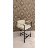 Bar Sandalyesi 85 cm ve 95 cm Arası Masalara Uygun Ada Sandalye - Krem