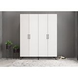 Baramolife Dört Kapaklı Ayakkabılık Antrasit ve beyaz P.d.a._6_140cm