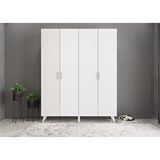 Baramolife Dört Kapaklı Ayakkabılık Beyaz P.d.a._1_140cm