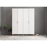 Baramolife Dört Kapaklı Ayakkabılık Çam ve beyaz P.d.a._8_160cm