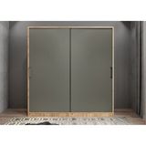 Baramolife Eko Life Sürgülü Gardırop Çam ve füme G.r.l.e_8_160cm