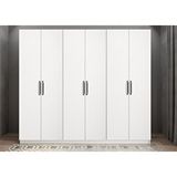 Baramolife GABE1 Eko Bar 6 Kapaklı Beyaz 180 cm Gardrop