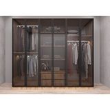 Baramolife GACL3 Life Camlı 6 Kapaklı Çam 270 cm Gardrop