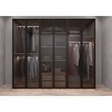 Baramolife GACL5 Life Camlı 6 Kapaklı Meşe 210 cm Gardrop