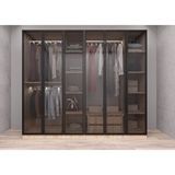 Baramolife GACS5 Süper Camlı 6 Kapaklı Meşe 270 cm Gardrop