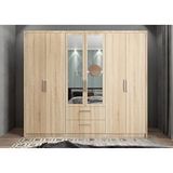 Baramolife GAH4 Harika 6 Kapaklı Meşe 215 cm Gardrop