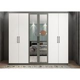 Baramolife GAL14 Life 6 Kapaklı Antrasit Beyaz 270 cm Gardrop