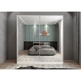Baramolife GRH1 Harika Sürgülü Beyaz 240 cm Gardrop