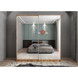 Baramolife GRH5 Harika Sürgülü Ceviz 160 cm Gardrop