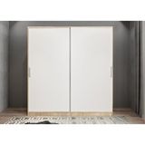 Baramolife GRLE10 Eko Life Sürgülü Meşe Beyaz 140 cm Gardrop