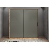 Baramolife GRLE8 Eko Life Sürgülü Çam Füme 140 cm Gardrop