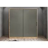 Baramolife GRLE8 Eko Life Sürgülü Çam Füme 180 cm Gardrop