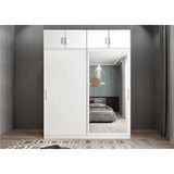 Baramolife GRS1 Süper Sürgülü Beyaz 140 cm Gardrop