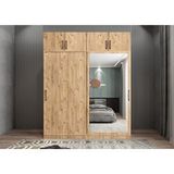 Baramolife GRS4 Süper Sürgülü Çam 160 cm Gardrop