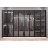 Baramolife GSCT1 Trend Camlı Sekiz Kapaklı Beyaz 320 cm Gardrop