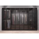 Baramolife GSCT2 Trend Camlı Sekiz Kapaklı Antrasit 320 cm Gardrop
