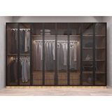 Baramolife GSCT3 Trend Camlı Sekiz Kapaklı Çam 320 cm Gardrop