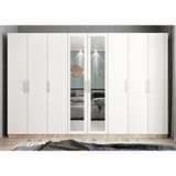 Baramolife GSL7 Life Sekiz Kapaklı Meşe Beyaz 280 cm Gardrop
