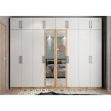 Baramolife GSS7 Süper Sekiz Kapaklı Çam Beyaz 280 cm Gardrop