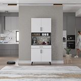 Baramolife Kahve Köşesi Çok Amaçlı Mutfak Dolabı Antrasit ve beyaz M.i.l_6_70cm