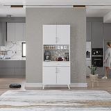 Baramolife Kahve Köşesi Çok Amaçlı Mutfak Dolabı Beyaz M.i.l_1_80cm