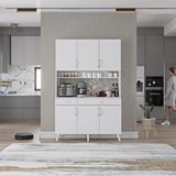 Baramolife Kahve Köşesi Çok Amaçlı Mutfak Dolabı Beyaz M.u.l_1_105cm