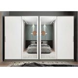 Baramolife Yıldız Sürgülü Gardırop Antrasit ve beyaz G.r.y_7_360cm
