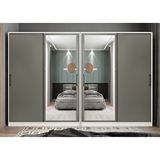 Baramolife Yıldız Sürgülü Gardırop Beyaz ve antrasit G.r.y_6_360