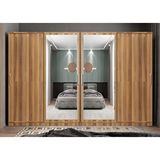 Baramolife Yıldız Sürgülü Gardırop Ceviz G.r.y_5_280