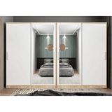 Baramolife Yıldız Sürgülü Gardırop Meşe ve beyaz G.r.y_9_400