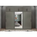Baramolife Zirve Sürgülü Gardırop Antrasit G.r.z_2_180cm