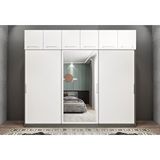 Baramolife Zirve Sürgülü Gardırop Antrasit ve beyaz G.r.z_6_180cm
