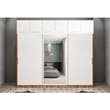 Baramolife Zirve Sürgülü Gardırop Ceviz ve beyaz G.r.z_7_208cm