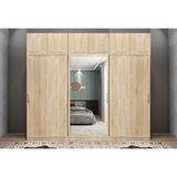 Baramolife Zirve Sürgülü Gardırop Meşe G.r.z_5_240cm