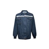 Baran Işık Yazlık Reflektörlü Kot Ceket Erkek Rahat Kesim Denim Ceket