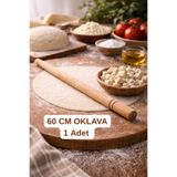 BARAN Kayın Ahşap 60 cm Oklava 2.5 mm Kalınlık Hamur Oklavası