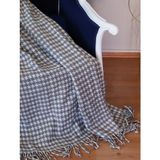 Barano Yussi Koltuk Şalı Kazayağı 130 x 170 - Gri - Beyaz - 130 x 170 cm