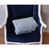 Barano Yussi Koltuk Şalı Tv Battaniyesi Pamuklu Throw Mavi - 130 x 170 cm