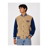 BARAN&SEREN Erkek Peluş Bomber Kolej Ceket