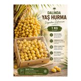 Barazil TAZE RUTUB HURMA – DALINDAN Yaş Hurma 1 KG Taze ve Doğal Salkım Hurma